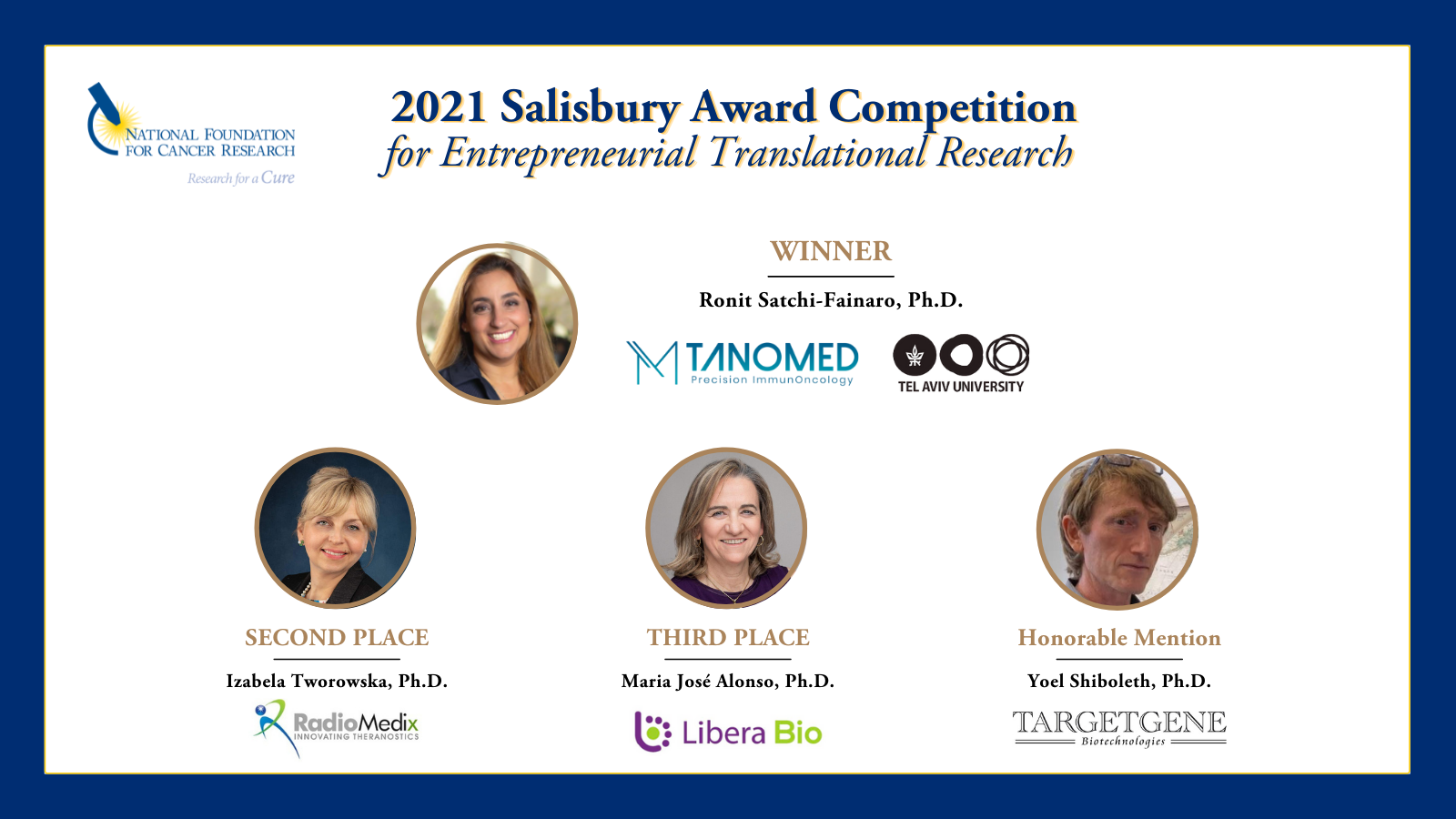 2021 Salisbury Award Winners 2021 Salisbury Award Winners