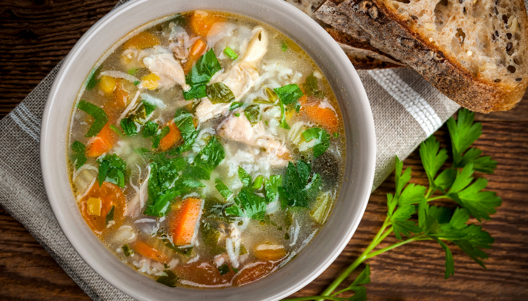 Blog Feature Image chicken soup homemade chicken soup