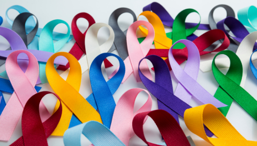 Cancer Types Colorful Cancer Ribbons