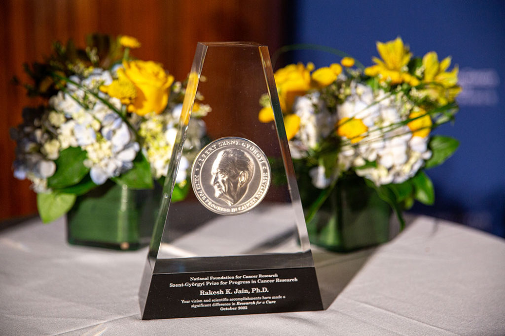 GirardIm_NFCR2022-1176 small 2022 Szent-Györgyi Prize Trophy for Rakesh K. Jain