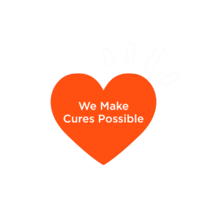 Orange Heart with Sparks - We Make Cures Possible - NFCR Orange Heart with Sparks - We Make Cures Possible - NFCR