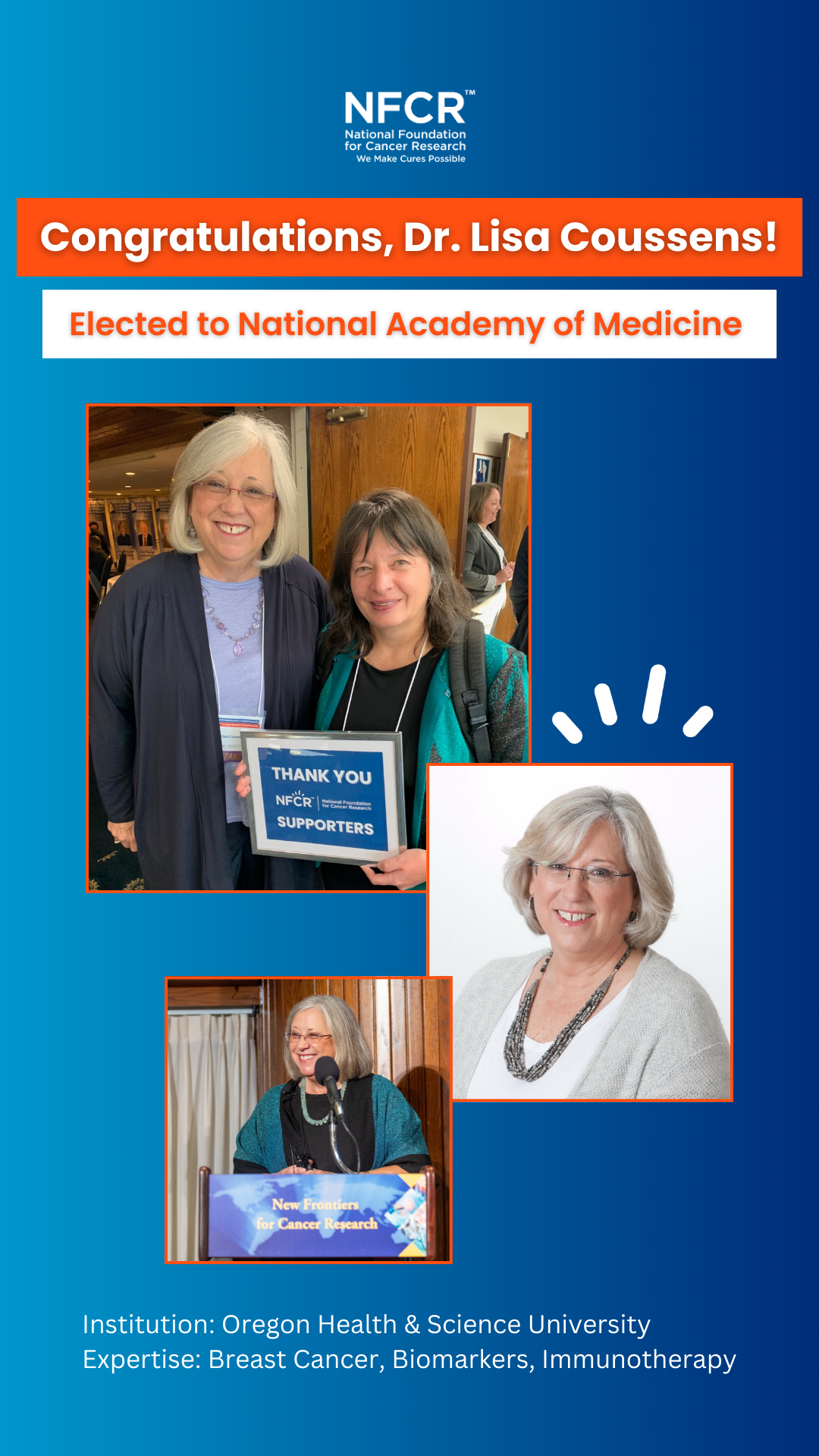 Congratulations, Dr. Lisa Coussens!