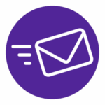 Email Icon email icon in purple circle